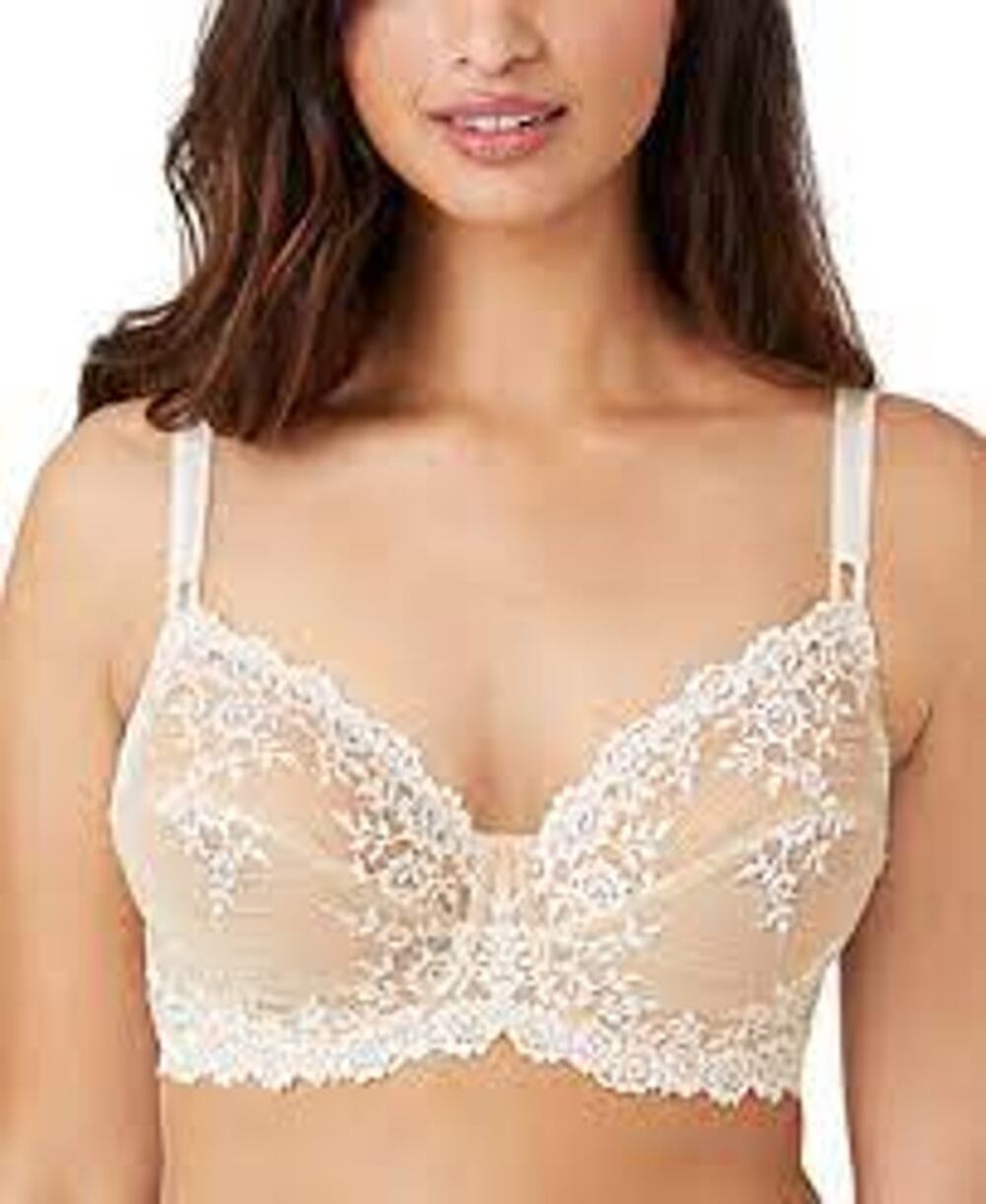 Wacoal Embrace Lace Underwire Full Coverage Floral Lace Bra 65191 Size 34DD